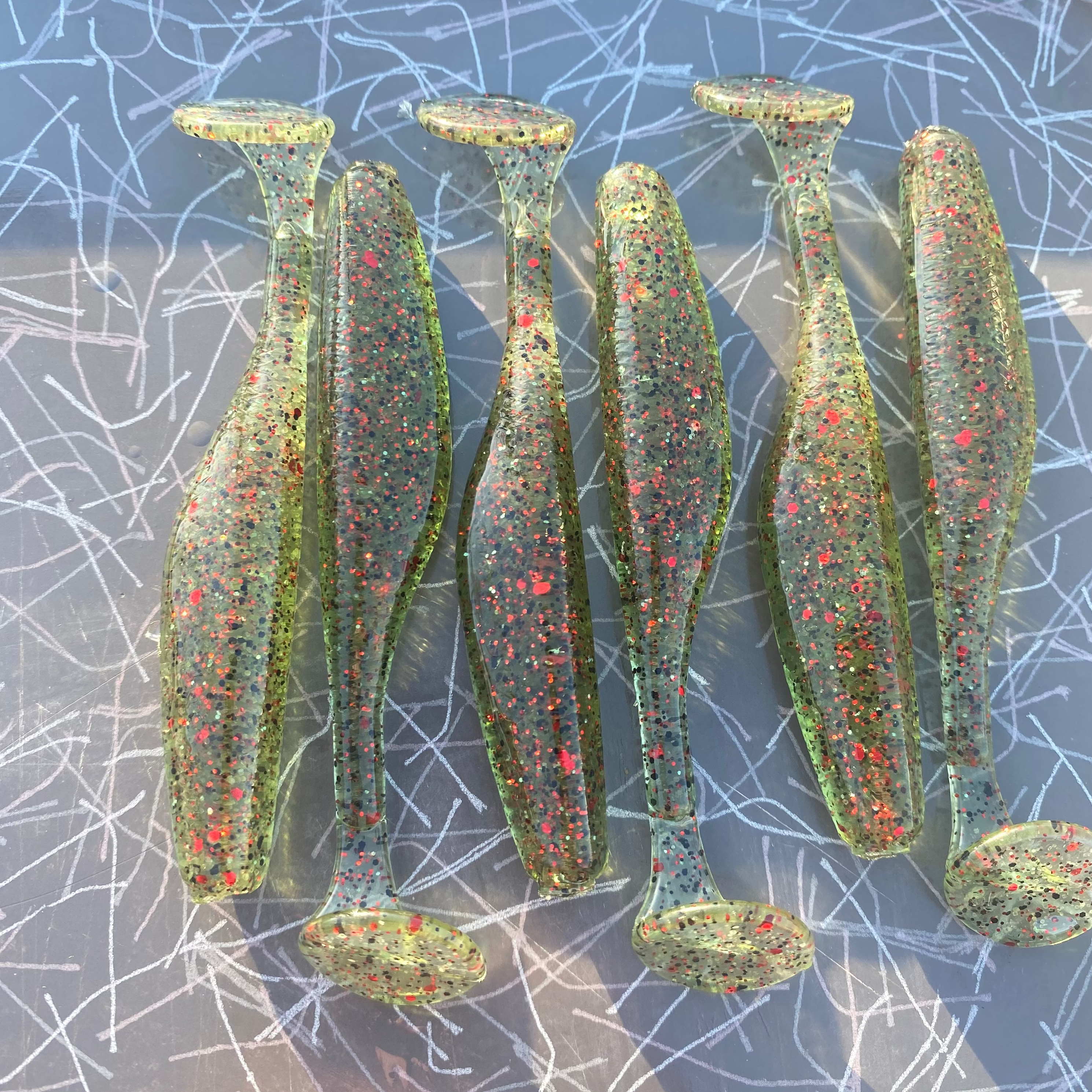Watermelon Swim bait 3.8"