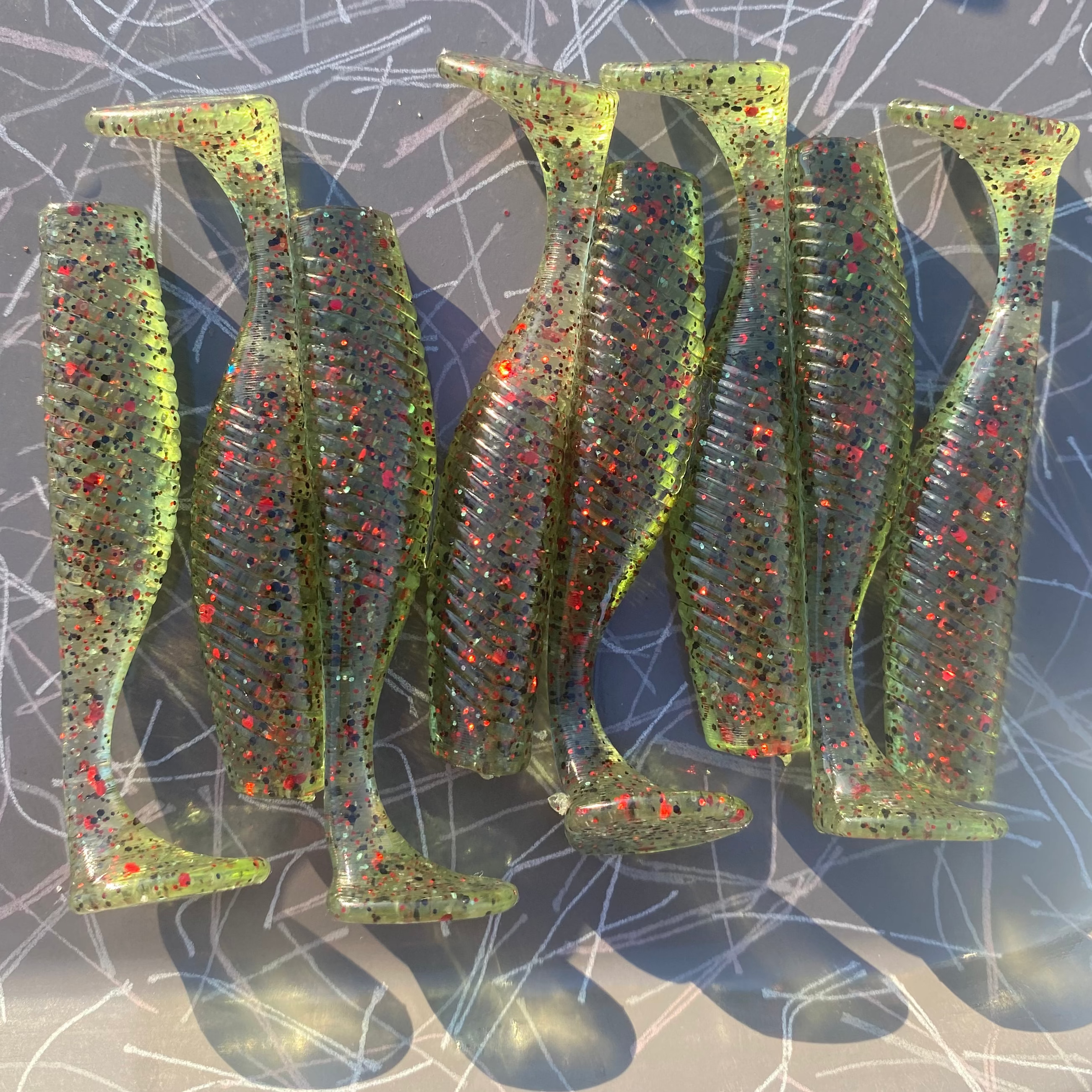 Watermelon Swim bait 2.8"