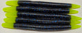 Black w/ Blue flake Chartreuse tip 5.25" Stick bait